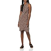 Amazon Essentials Women's Sleeveless Crossover Twist Neck Faux Wrap Dress