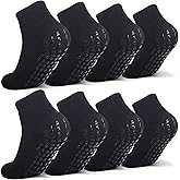Raigoo Grip Non Slip Socks For Kids(4-16 Years Old), Cushioned Sport Athletic Slipper Hospital Socks For Youth Boys & Girls