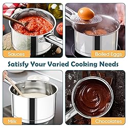 P&P CHEF 1 Quart Saucepan with Lid Set, Stainless