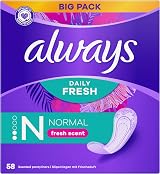 Always Dailies Fresh & Protect Normal Fresh Panty Liners x58
