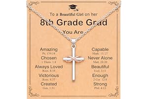 UPROMI Infinity Cross Necklace for Women, Christian Graduation Baptism Gifts for Women Confirmation Gifts for Teen