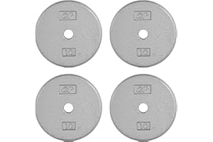CAP Barbell Standard 1-Inch Cast Iron Weight Plates - Singles & Sets | 1.25-50 lbs | Multiple Options