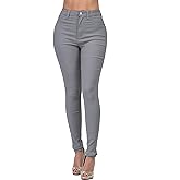 High Waisted-Rise Colored Stretch Skinny Destroyed Ripped Distressed Jeans for Women Olive Mustard RED