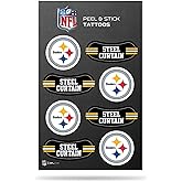 Rico Industries NFL Footbal Peel & Stick Temporary Tattoos - Eye Black - Game Day Approved!
