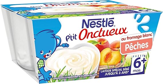 Nestle Bebe P Tit Onctueux Au Fromage Blanc Peche Laitage Des 6 Mois Amazon Fr Epicerie