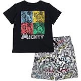 Disney Mickey Mouse Lilo & Stitch T-Shirt and Shorts Outfit Set Toddler to Big Kid