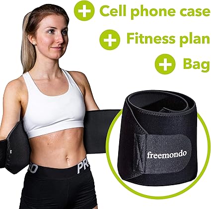FREEMONDO - Cinturón abdominal con bolsillo para móvil y plan de ...