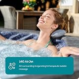 Lay-Z-Spa Carrara 140 AirJet Massage Foam Wall Hot Tub 4-6 Person view 5