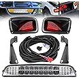 CNYGO for 1996-2013 E-Z-GO TXT Golf Cart LED Headlight Bar Kit & Tail Light Assembly with Wiring Harness Switch
