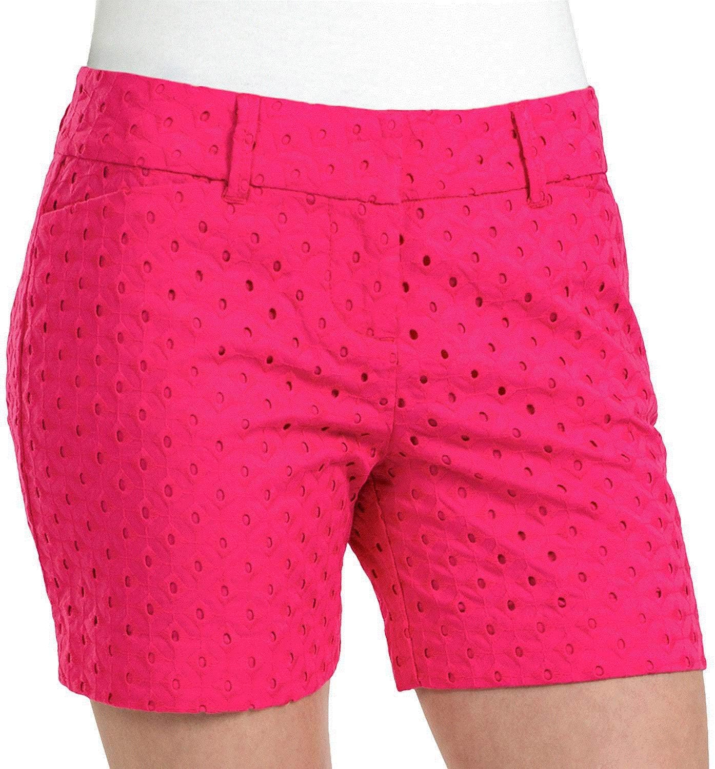 tailored pink shorts