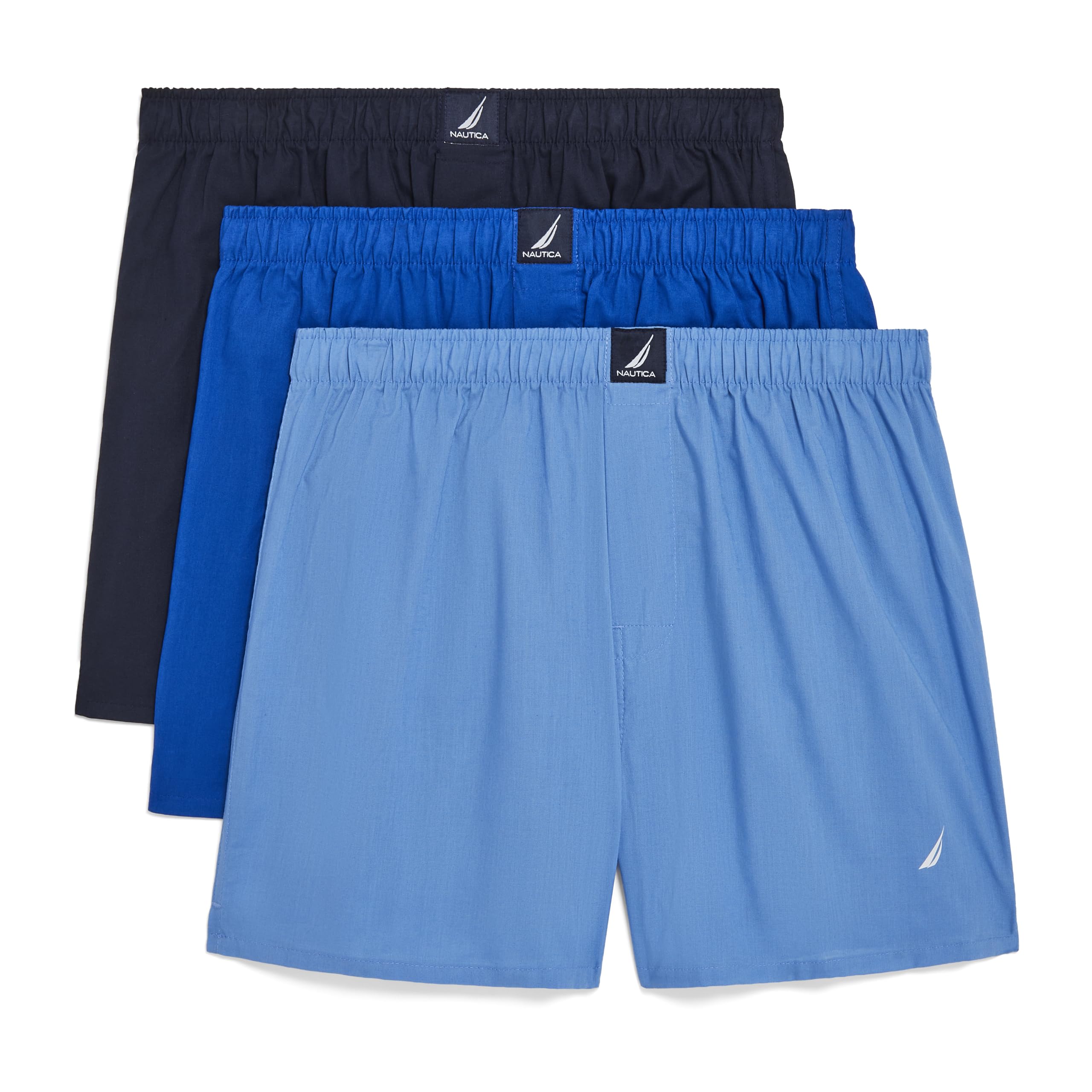 Photo 1 of Nautica Men's Classic Cotton 3-Pack Woven Boxer