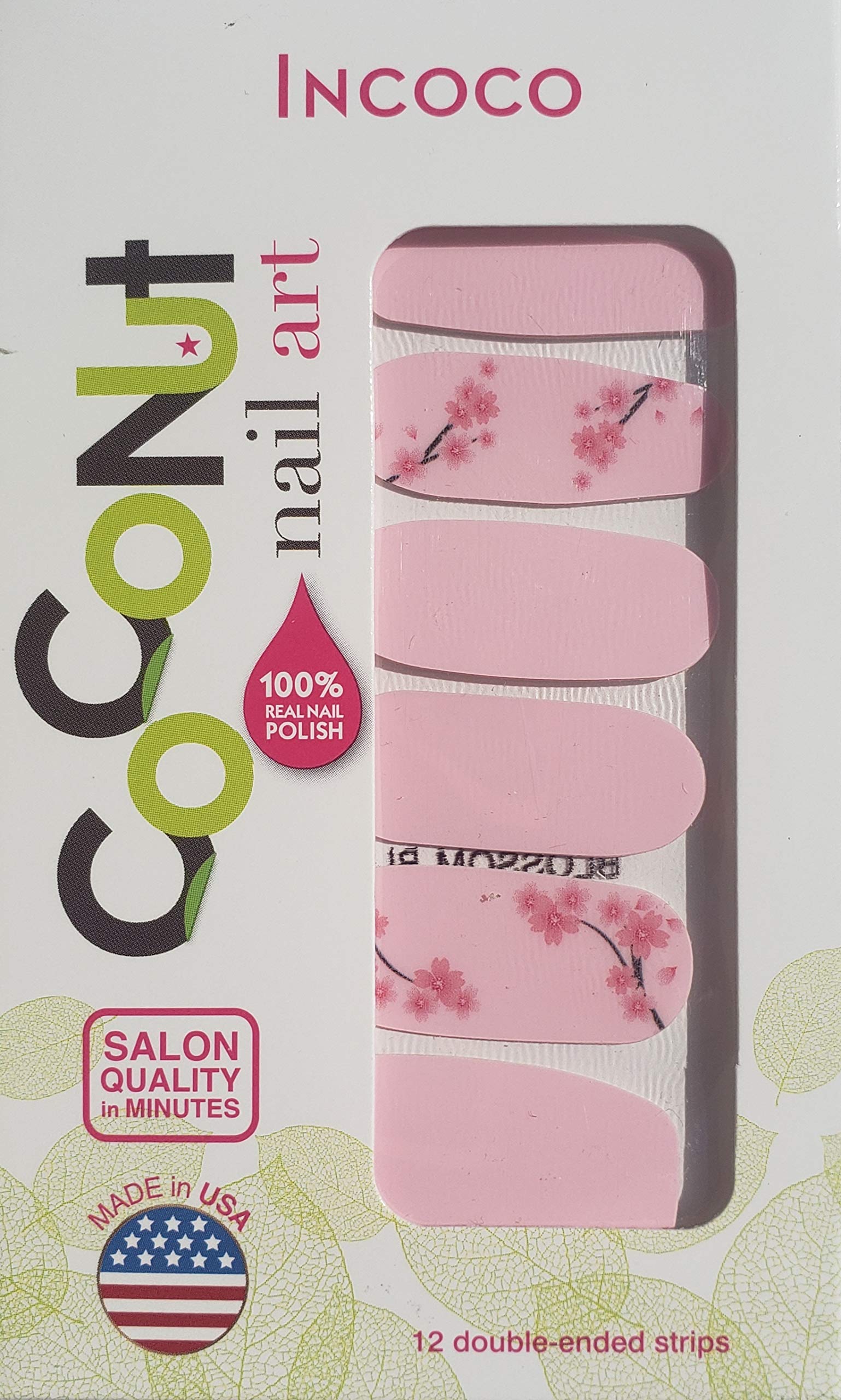 Incoco Coconut Nail Art Nail Polish Strips - Blossom Blush - Pack of 1