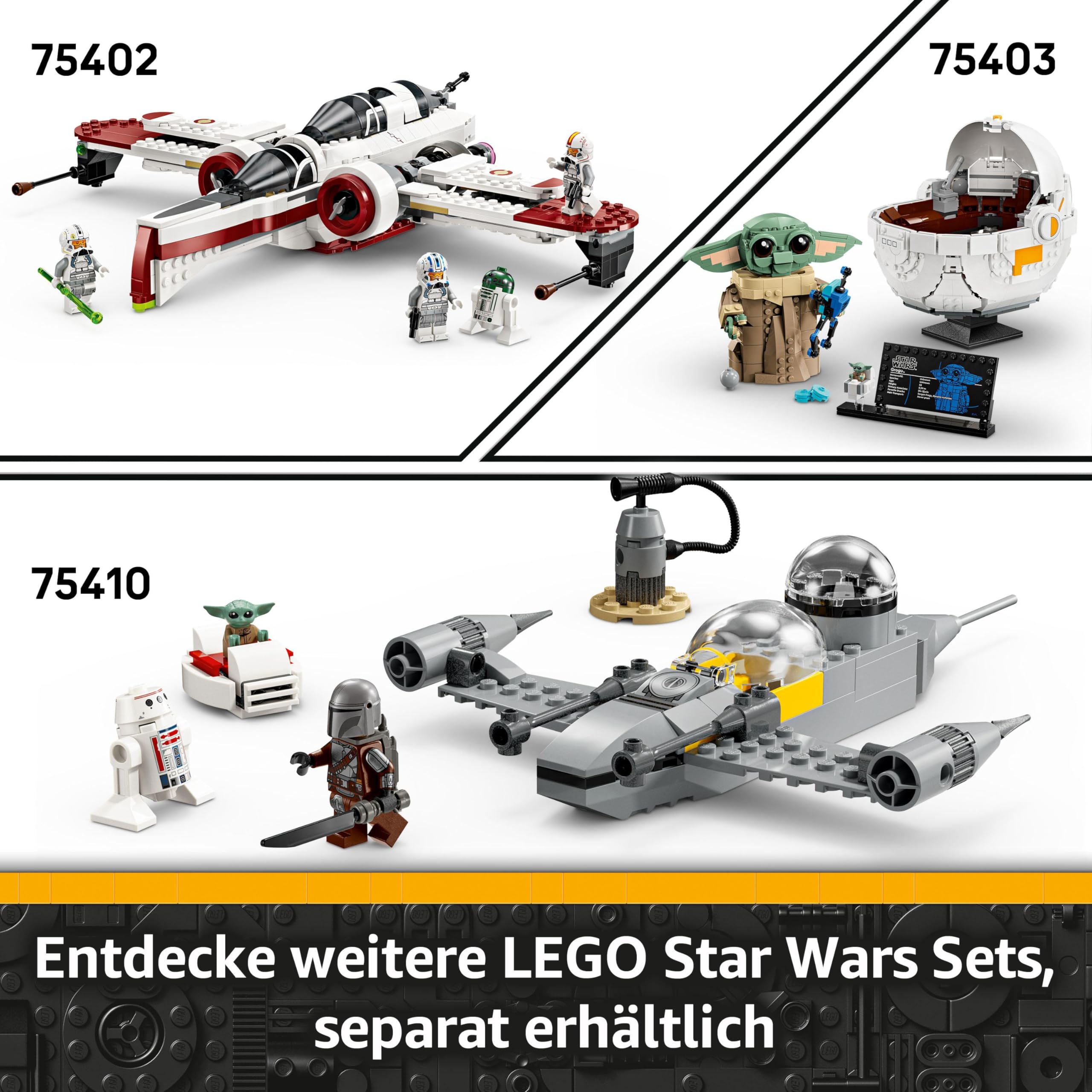 LEGO Star Wars 75401 Ahsokas Jedi Interceptor, Sternenjäger für Fans von The Clone Wars, Ahsoka Tano & Anakin Skywalker Minifiguren, mit Lichtschwertern und R7-A7, für Jungen und Mädchen ab 8 Jahren 7