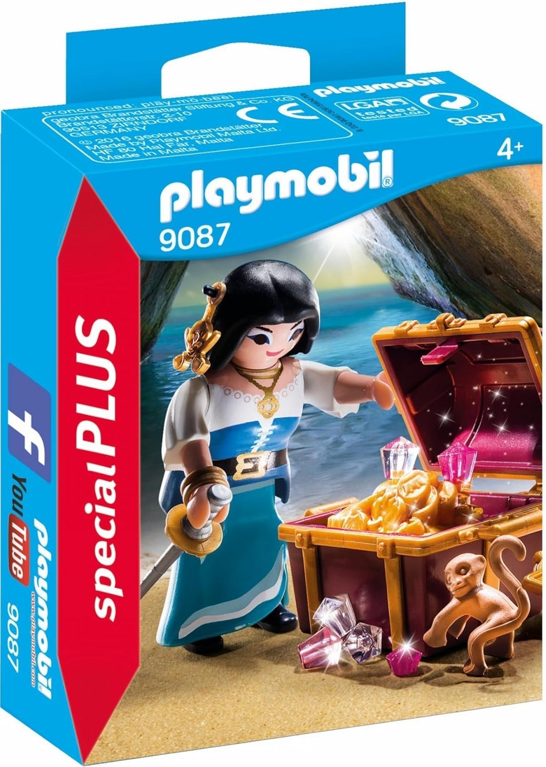 PLAYMOBIL Especiales Plus- Pirata con Tesoro, única (9087)