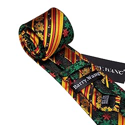 Barry.Wang Christmas Tie for Men with Tie Clip Xmas