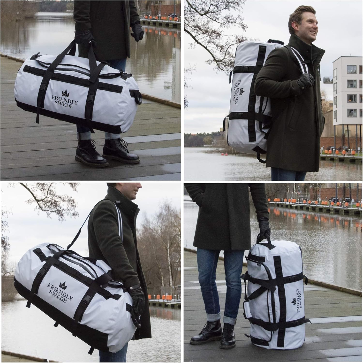 The Friendly Swede Duffel bag with Backpack Straps for Gym, Travels and
