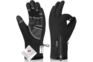 Balhvit -10℉ Waterproof Winter Gloves for Men & Women, 5-Layer Ski & Snow Gloves for Cold Weather, Breathable Warm Gloves with Touch Screen Fingers
