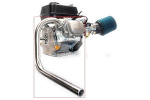 ARSPORT Header Exhaust Pipe for Predator 212cc, GX160, GX200. Powerhorse 208, 212cc Tillotson Hemi.