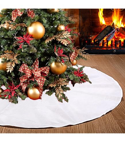 Saro Lfestyle Saro Lfestyle Chrstmas Tree Skrt Wth Ruffled Edge