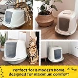 Cat Centre Medium Blue Hooded Litter Tray Extra Deep with Charcoal Filter view 5