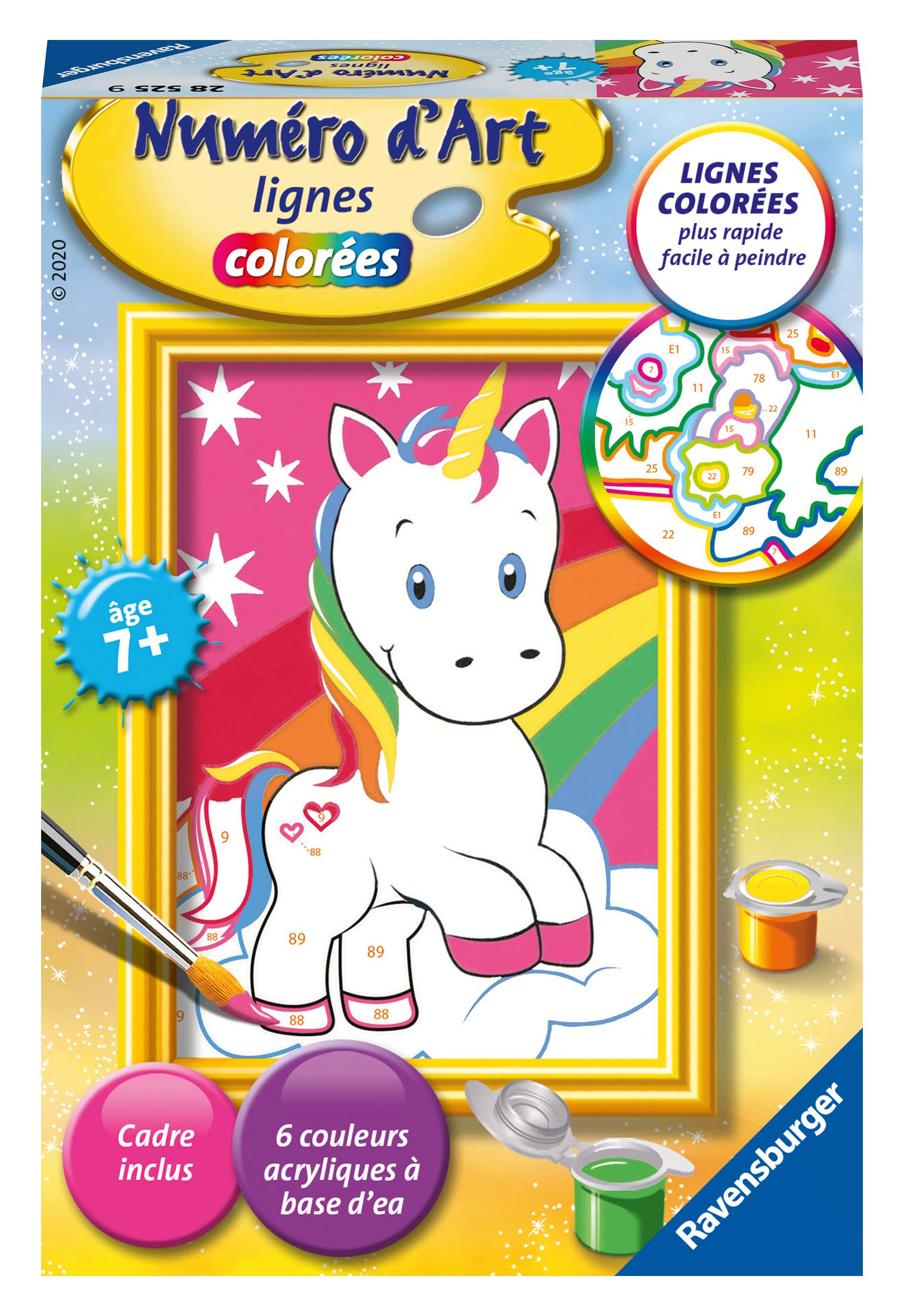 Ravensburger 4005556285259 art number mini adorable unicorn Creative Hobbies, Multicolored, One Size