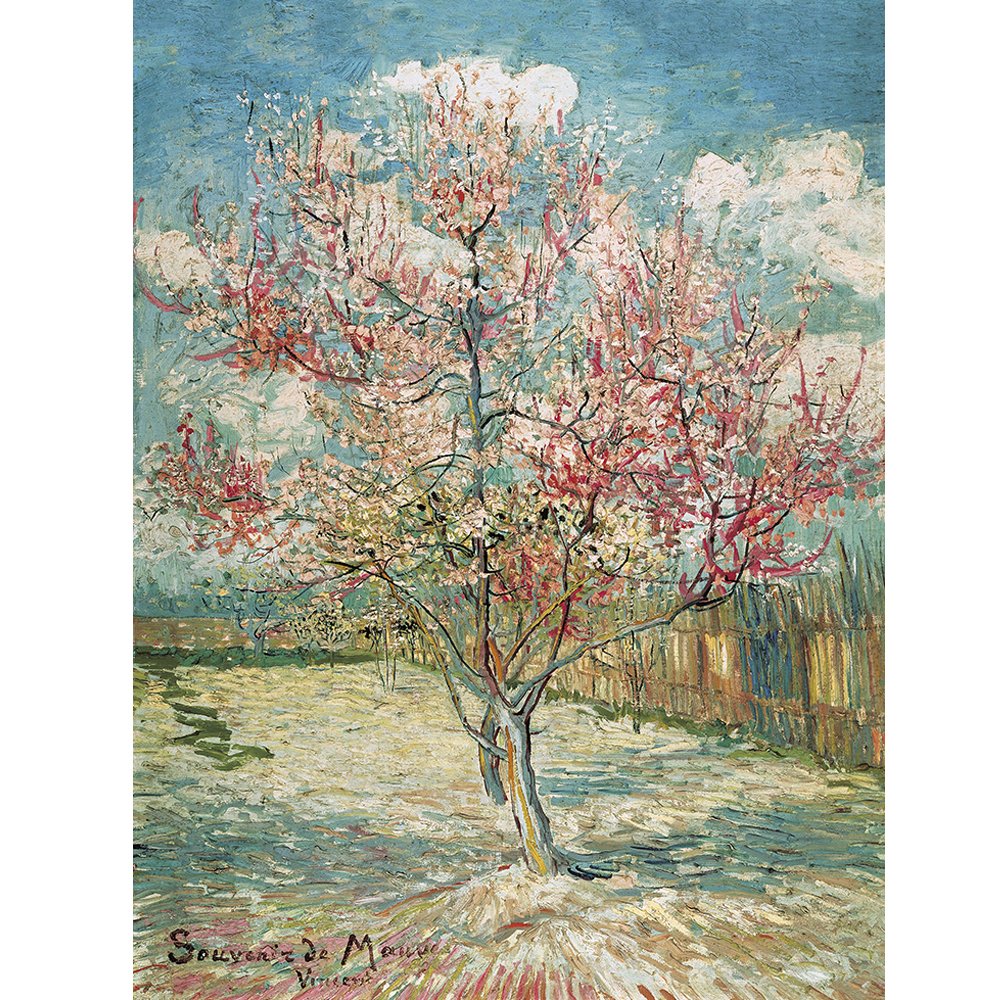 MISITU 2000 Pieces Jigsaw Puzzles for Adults, "Peach Blossom" by Vincent Willem Van Gogh, Art Puzzle For Children over 14 Years — image 1