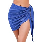 AI'MAGE Women's Sarong Coverups Short Bikini WrapsSheer Cover Up Skirt Pareo Eyelet Cover Ups for Swimwear S-3XL