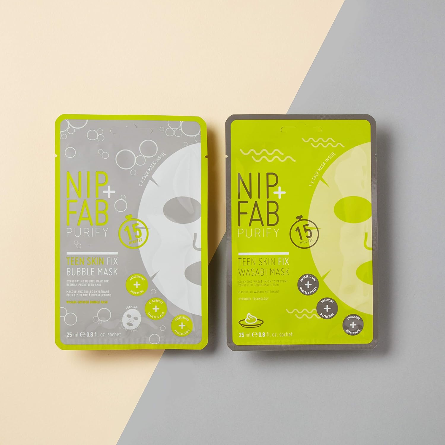 Nip+Fab Teen Skin Fix Sheet Mask, 25 ml (Pack of 1) - Image 3