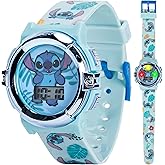 Disney Stitch Kids LCD Watch – Flashing Light-Up Dial, Digital Time Display, Adjustable Strap, Fun Character Design, Perfectfor Boys & Girls – Fits Wrists 5.5” to 8”