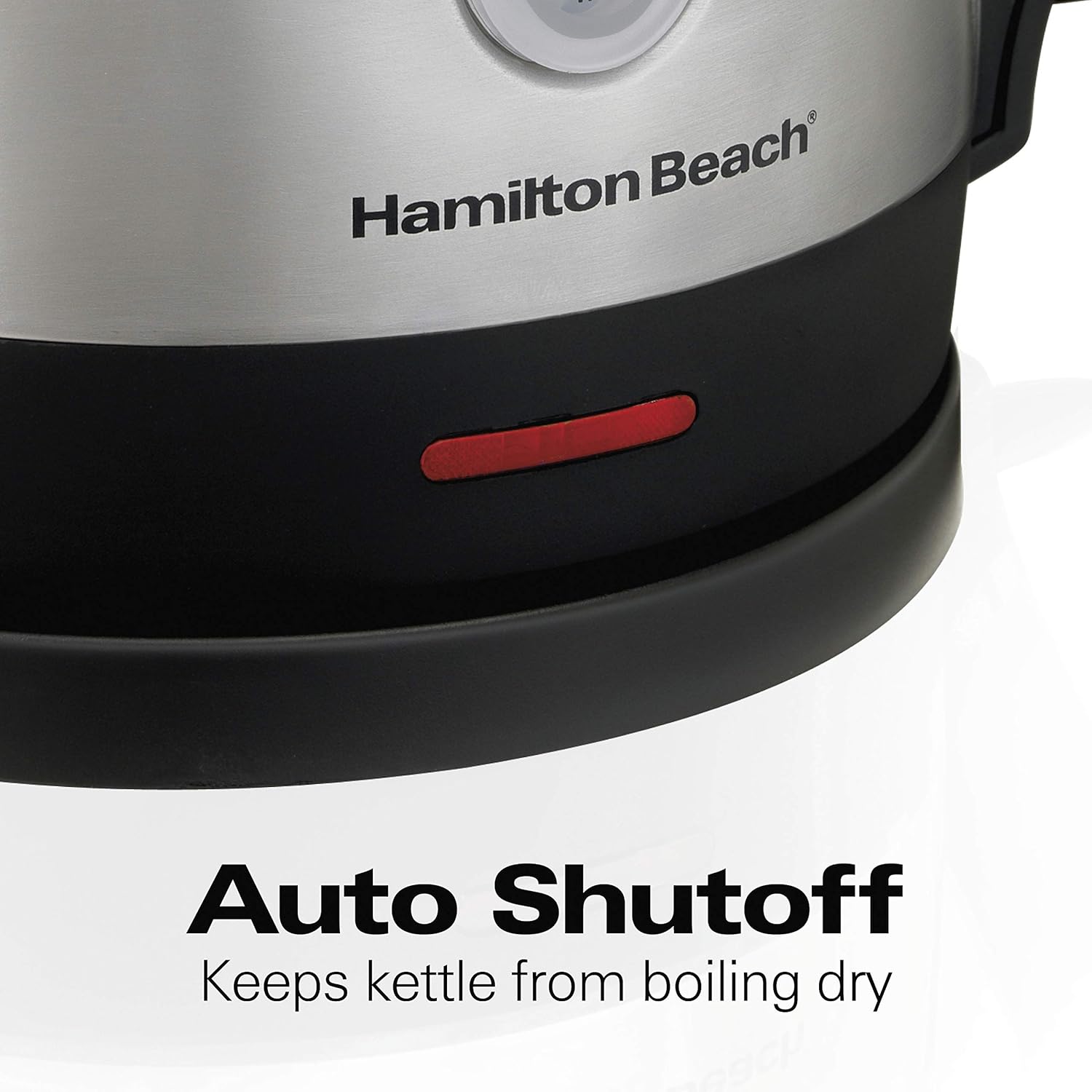 Hamilton Beach Electric Tea Kettle, Water Boiler & Heater, 1.7 L, Cordless, Auto-Shutoff and Boil-Dry Protection, Stainless Steel (40880): Kitchen & Dining
