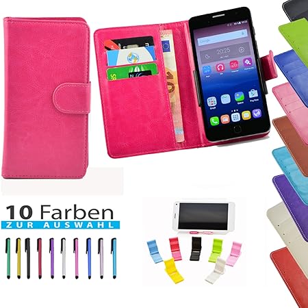 5 in 1 set ikracase Slide Hülle für Timmy M12 Tasche Case Cover Schutzhülle Smartphone Etui in Rosa 5.5'