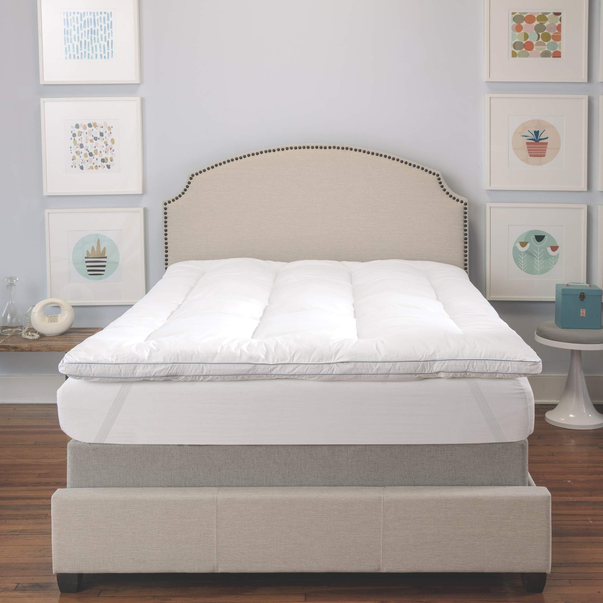 BioPEDIC MemoryLOFT Mattress Topper, Cal King, White