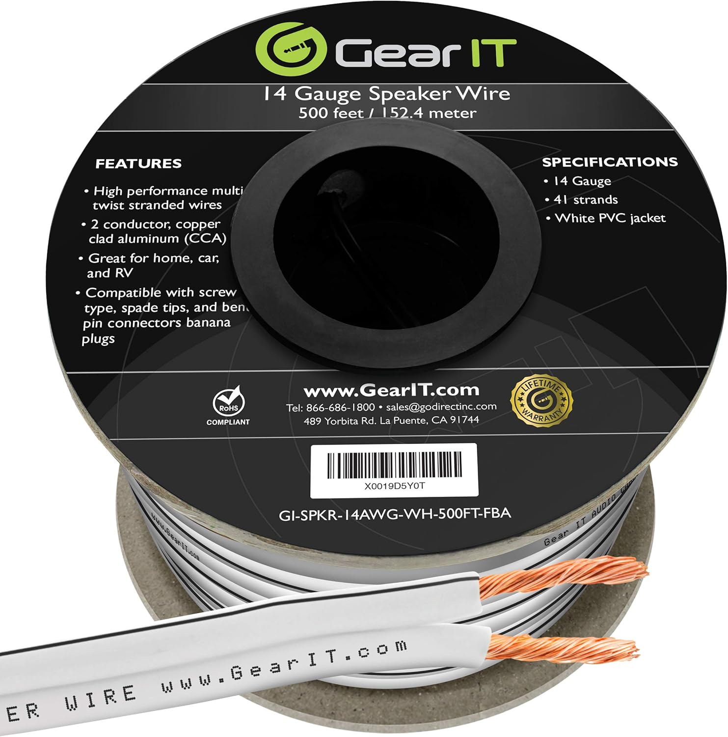 GEARit 14 Gauge Speaker Cable 500ft