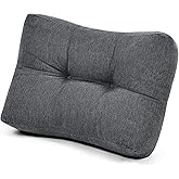 Shinnwa Lumbar Support Pillow for Office Chair, Memory Foam Back Support Pillow for Back Pain Relief, Car, Chair and Couch, 17.5 x 11.5 x 5.5in, Charcoal