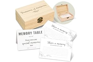 WOODAMORE Share A Memory Card - 50 Pcs Celebration of Life Memory Cards for Funeral, Memorial Cards for Celebration of Life D