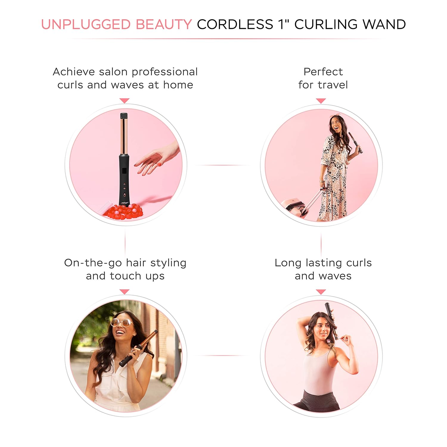 unplugged beauty cordless curling wand clipless