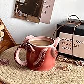 3D Octopus Ceramic Coffee Mug, Unique Coffee Mugs with Straw Handle, Cthulhu Nautical Sea Monster Design, Elegant Gift Box, 12 oz.