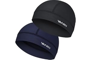 YANIKY Skull Cap Helmet Liners for Men- Soft Elastic Cycling Cap Motorcycle Skull Cap Beanie Wicking Cap Bicycle Running Hats