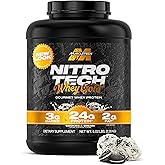 Muscletech Whey Protein Powder (Cookies & Cream, 5LB) - Nitro-Tech Whey Protein Isolate Smoothie Mix for Lean Muscle & Recovery - 24g of Whey Gold Protein for Women & Men - Packaging May Vary