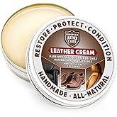 European Leather Care 2 oz Cream Leather Cleaner and Conditioner All Natural Leather Boots Leather Maintenance Cream Leather Conditioner Shoe Polish, Leather Couch, Furniture, Purses, Car, Saddle USA
