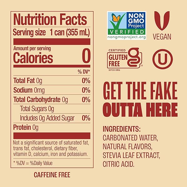 ZEVIA ZERO SUGAR SODA, GINGER ROOT BEER, 12 OZ CANS (24-PACK) – NATURALLY SWEETENED, ZERO CALORIE SUGAR FREE SODA – NON-GMO PROJECT VERIFIED, GLUTEN-FREE, VEGAN