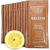 Village Naturals Therapy Breathe Concentrated Mineral Bath Soak, Lemon Mint, 2 Oz, Pack of 12
