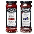 St. Dalfour Strawberry & Rhubarb, French Grape Fruit Spread Bundle, 10 oz Each - 100% from Fruit, No Artificial Ingredients, All Natural