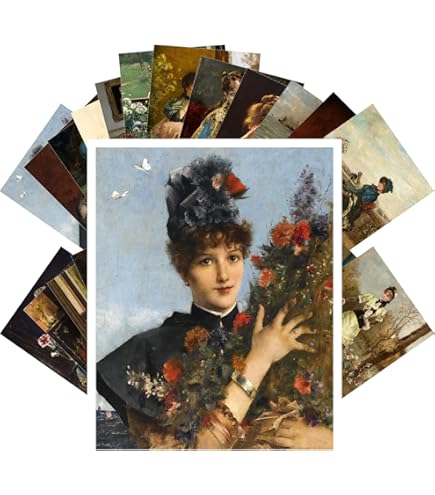 Amazon.com : PIXILUV Vintage PostCards 24 pcs VICTORIAN LADY