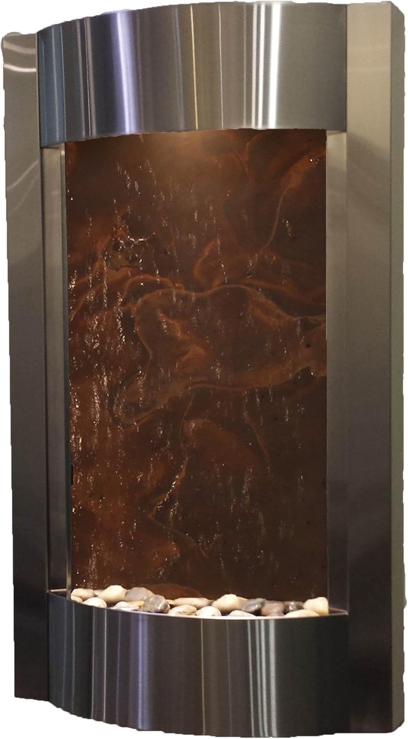 Serene Waters Water Feature with Multi-Color Featherstone (Antique Bronze): Home & Kitchen