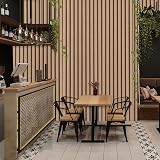 Trafagala Wood Slats Wallpaper 950cm x 53cm Oak Natural Brown Panelled view 4