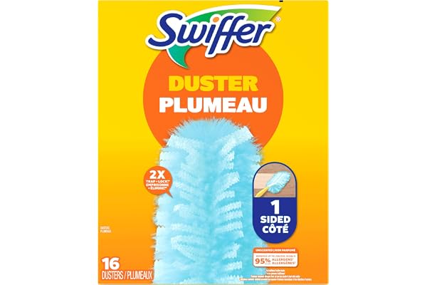 Swiffer Dusters Refill for Cleaning, Feather & Microfiber Duster Alternative, Unscented, 16 Count