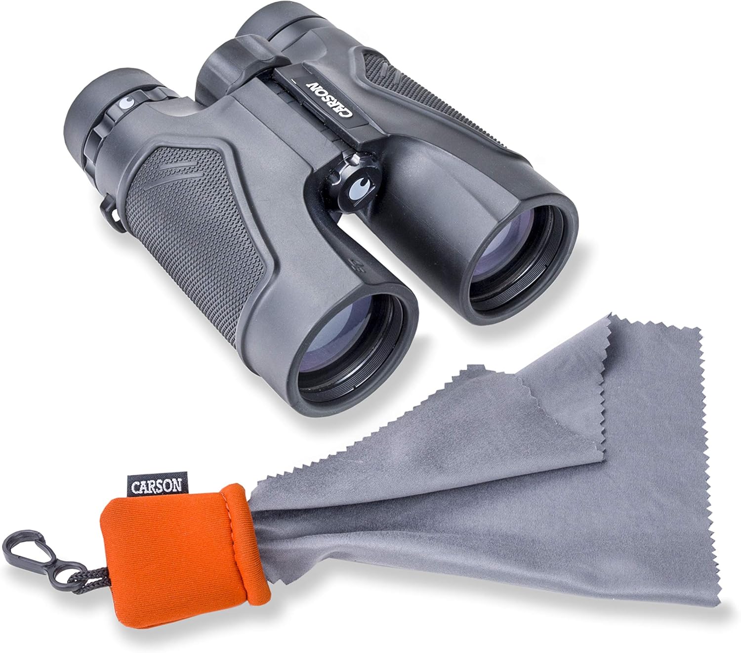 Carson Stuff-It Microfiber Lens Cloth Cleaning System for Eyeglasses, Smartphones, Tablets, Optics Lenses, Cameras and More, 6.25'' x 6.25'' - Orange (SN-40OR) : Clothing