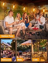 Larkvue 25FT Outdoor String Lights, Patio Lights