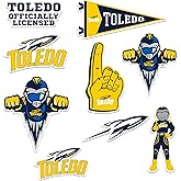 University of Toledo 8ct Vinyl Large Deluxe Stickers Variety Pack - Laptop, Water Bottle, Scrapbooking, Tablet, Skateboard, Indoor/Outdoor - Set of 8